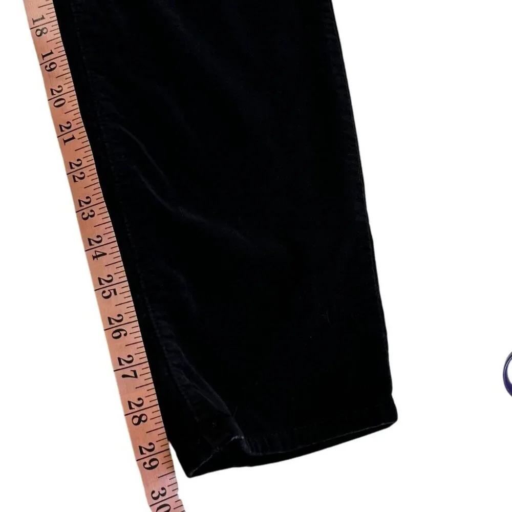 Old Navy Plus Size 20 Tall Rockstar Super Skinny Black Velvet Pants Whimsigoth - Picture 8 of 8